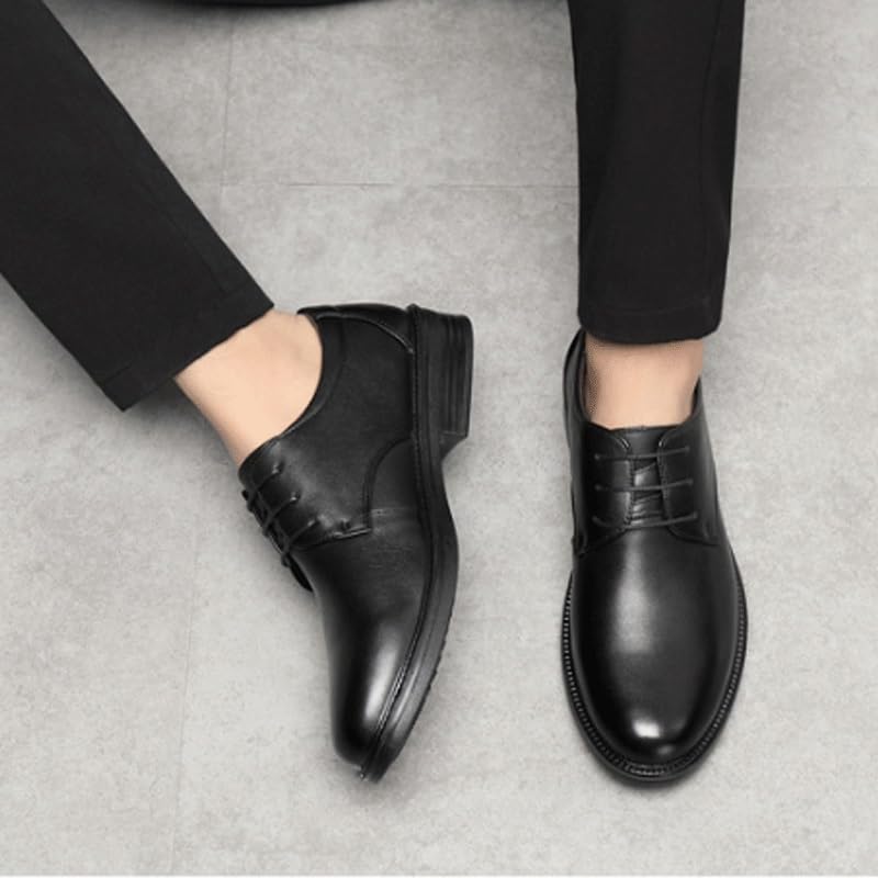 Mens Classic Formal Oxford Lace Up Wedding Pointed Toe Dress Shoes Men's Casual Retro Wedding Work Shoes3