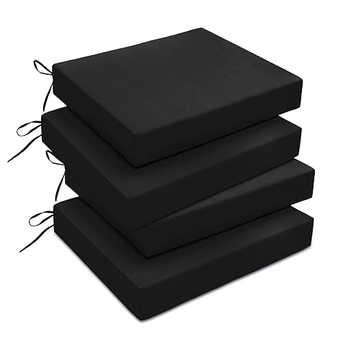 Outdoor Chair Cushions Set of 4 for Patio Furniture, Water-Resistant