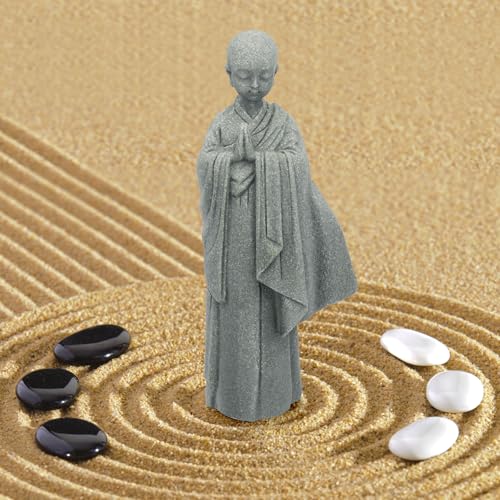Estatua Buda de Piedra Meditación 5.3 Pulgadas miniatura 6