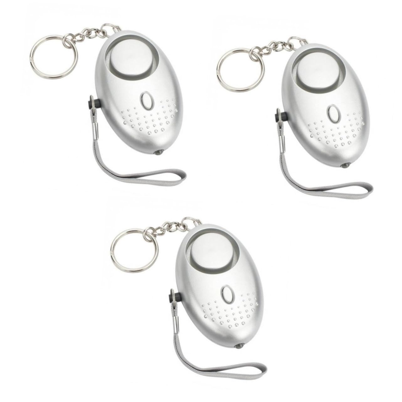 jojofuny 6piezas Alarma Personal De Emergencia con Linterna Led para Seguridad De Mujeres y Ancianos Plata