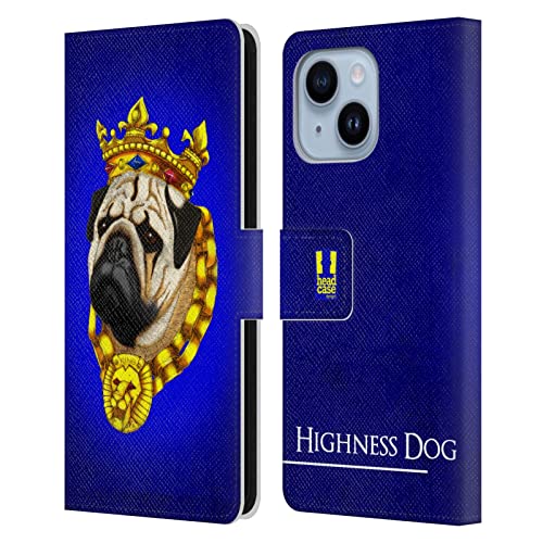 Étui portefeuille iPhone 14 Plus Head Case Designs motif chien chic pour vos sorties urbaines