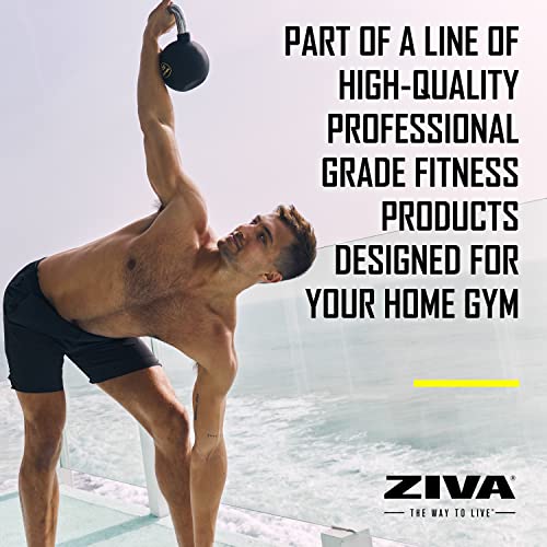 Ziva Rpu Solid Cast Steel Kettlebell Weight - Premium Hard Wearing Rubber Urethane Coating - Core And Strength Training Exercise Workout - 10 Lbs. #TOP7