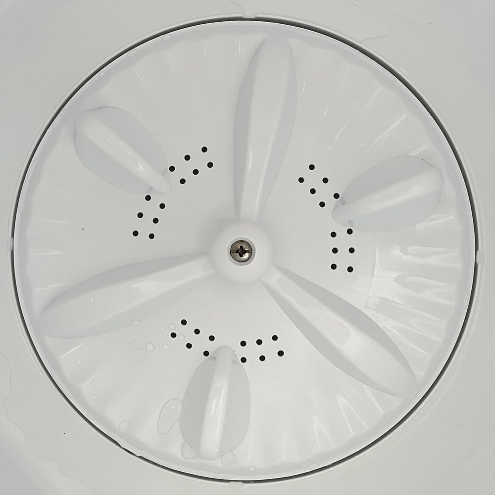 Portable Washing Machine, 22lbs Twin Tub Mini Laundry Washing Machine with Drain Pump, 14lbs Washer & 8lbs Spinner Combo, Compact Semi-Automatic Washer for Apartments, Dorms, RVs. Bluish Grey