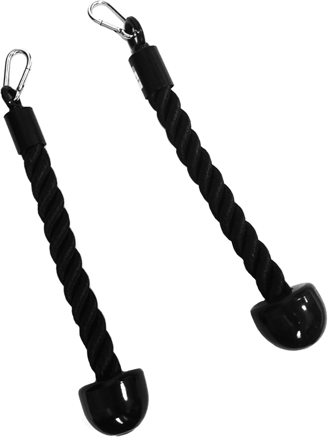 Total Gym Triceps Rope, Heavy-Duty Nylon Cable Attachments with Carabiners for Triceps Extensions, Rows, Pullovers & Core Work, Set of 2
