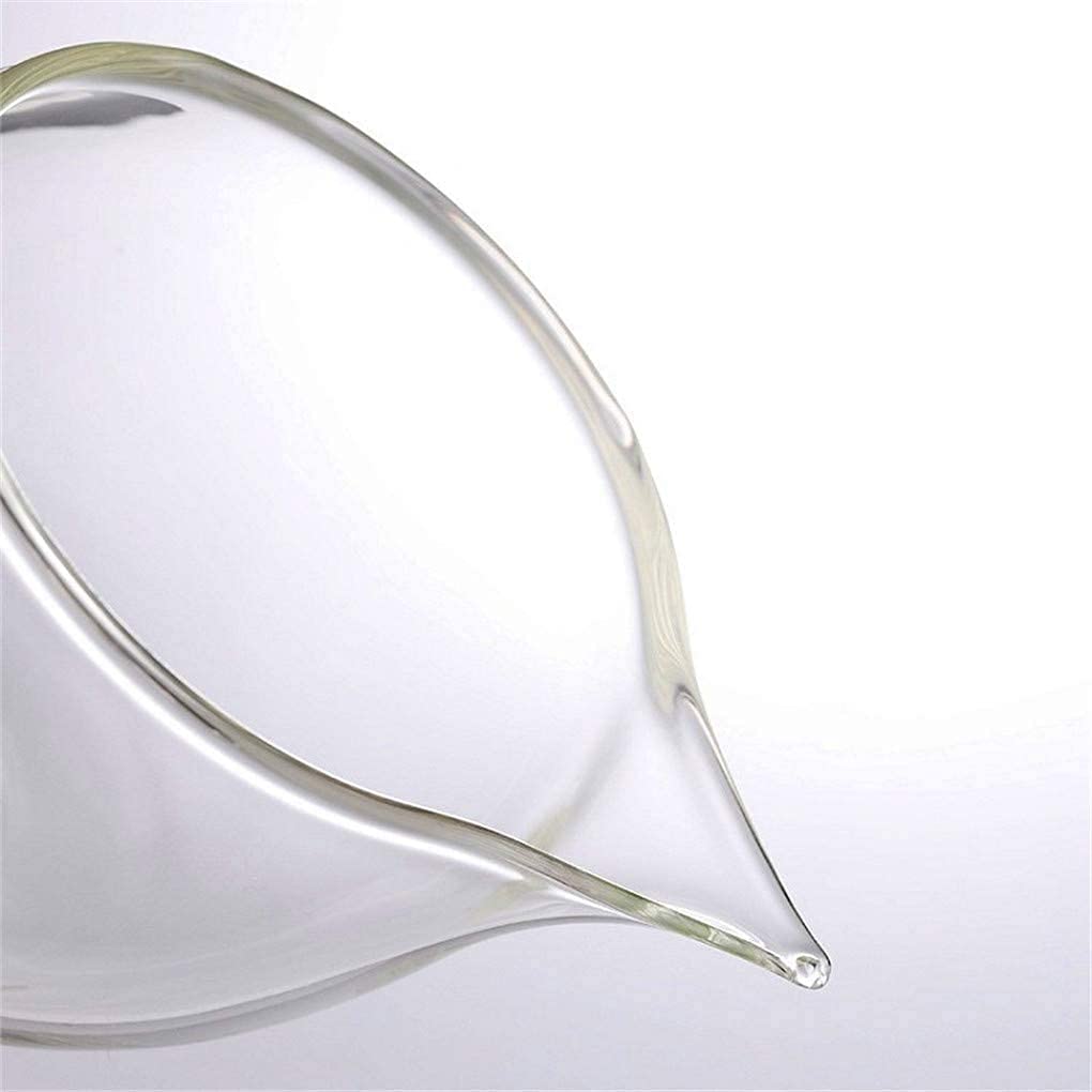 RORA Tetera de vidrio semiautomática con tapa giratoria para flujo de agua magnético, juego de tetera de vidrio de madera con 6 cuencos (tetera con 6 tazas)