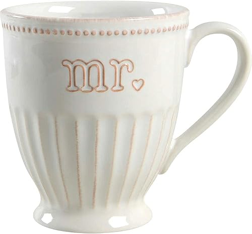 Lenox Taza de sentimiento blanco francés Perle