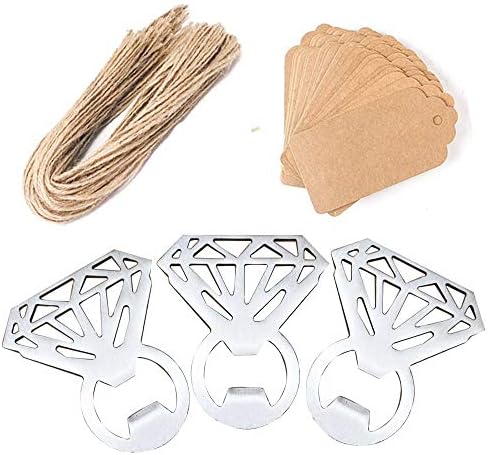 Awtlife 24 Pcs Vintage Diamond Bottle Opener for Wedding Party Favors