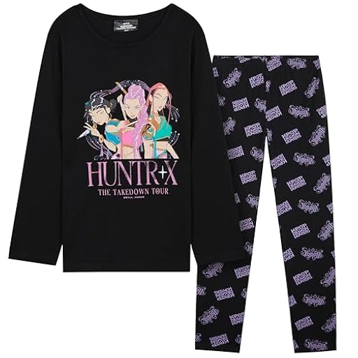 KPop Demon Hunters Oficial Huntrix Pijama Manga Larga Niña Chica, 5-14 Años, Guerreras KPOP Regalos (13-14 Años, Negro Huntrix AOP) | Ya disponible en tu tienda friki favorita! En mundofriki.es! KPop Demon Hunters Oficial Huntrix Pijama Manga Larga Niña Chica, 5-14 Años, Guerreras KPOP Regalos (13-14 Años, Negro Huntrix AOP) | Ya disponible en tu tienda friki favorita! En mundofriki.es!
