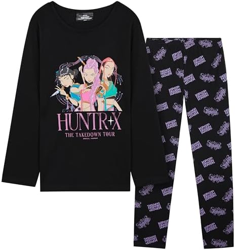 KPop Demon Hunters Oficial Pijama Manga Larga Niña Chica, Huntrix...