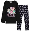KPop Demon Hunters 2 Pc Pajamas Girls Teens 5–14 Yrs Officially Licensed T Shirt PJ Pants Huntrix Saja Boys Gifts for Girls (7-8 Years, Black Huntrix)