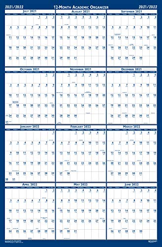 House of Doolittle 2021-2022 Laminated Academic Wall Calendar, Reversible, 24 x 37 Inches, July - June (HOD395-22)
