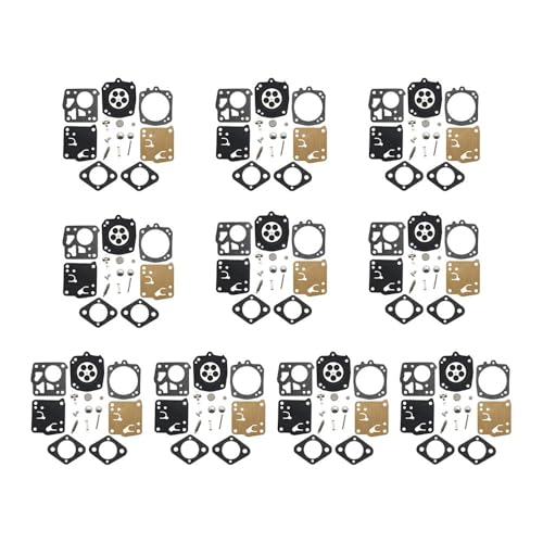 Kit de reparación de carburador RK-23-HS de 10 piezas para juntas de motosierras y desbrozadoras