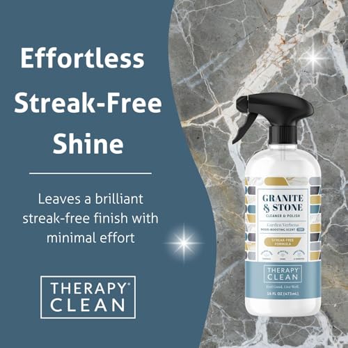 Therapy Granite Cleaner Kit with Microfiber - Daily Countertop Cleaner for Stone, Granite, Marble, Soapstone, Quartz, Quartzite, Slate, Headstone, Limestone, Corian, Laminate, and Tile - Image 3