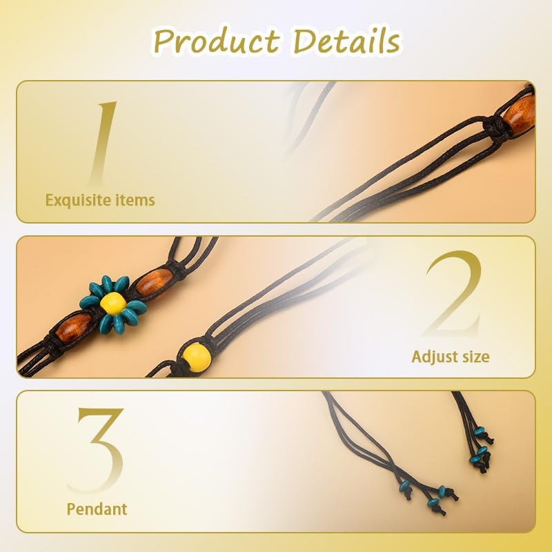 Boho Wooden Bead Waist Belt for Women Adjustable Bohemian Rope Belt forSummer Beach Accessories - Image 5