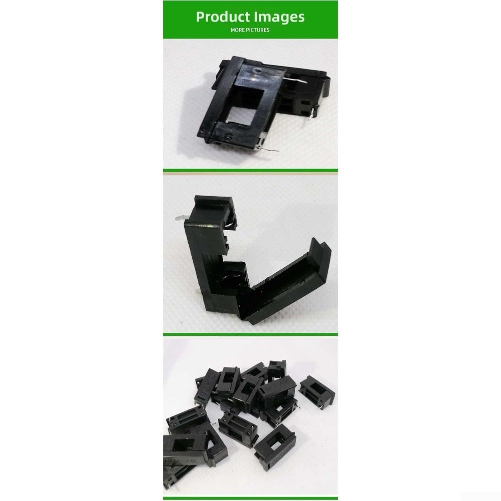 Portafusibili, 5 x 20 mm, resistente al calore, in nylon, nero