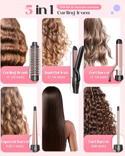 5 in 1 Curling Iron with Thermal Brush and 4 — detail view