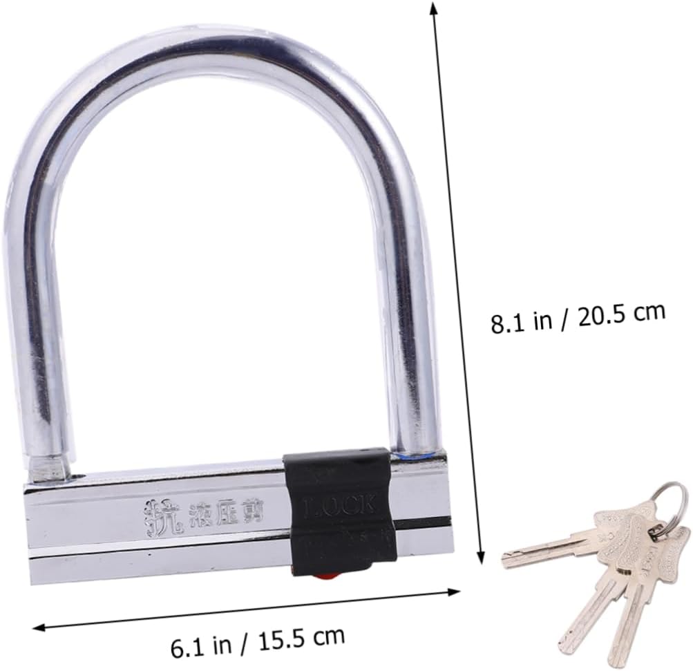 YARNOW 1pc Heavy Duty U-Shaped Bike Lock Hydraulic Resistance -Theft Lock for Outdoor Cycling Security Versatile for Gates Scooters and More Cylinder