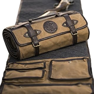 Gun Cleaning MAT by Sage & Braker. Made from Waxed Canvas, Wool and Leather.