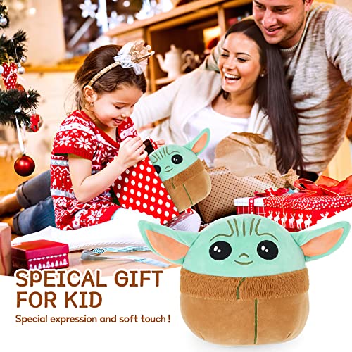 10 Inch Baby Yoda Plush Baby Yoda Doll Stuffed Animal Pillow, Baby Yoda Squishmallow Plushie The Child Mandalorian Soft Plush For Kid Gifts #TOP4