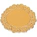 100 Pcs 12 Inch Round Lace Gold Paper Doilies Gold Foil Paper Placemats Doily Paper Pad for Cakes Crafts Party Weddings Tableware Décor