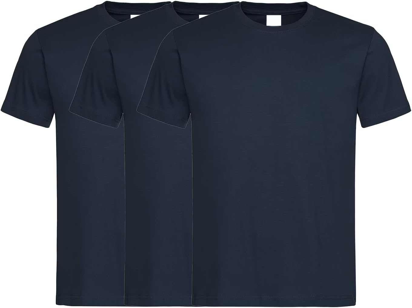 Camiseta Deportiva Mujer COOZO Hombres Valor Peso Paquetes De 3 Corto Manga Camiseta - Armada - S Camiseta Mujer