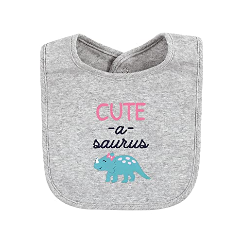Image of Hudson Baby Unisex Baby Cotton Bibs, Cute-A-Saurus, One Size