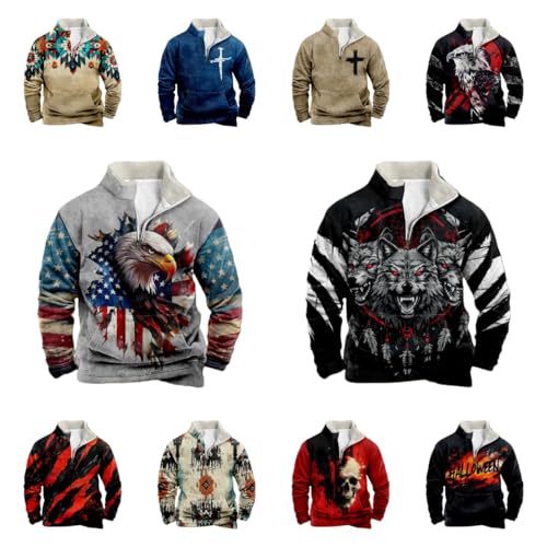 Western Sweatshirts For Men Cool Lightweight Novlety Long Sleeve Half Zip Pullover Mens Christian Hoodies4