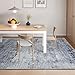 Toneed Abstract Area Rug Modern Washable Rug Soft Non Slip Rug Low Pile for Bedroom Living Room Dining Room Grey 4x6 Feet