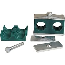 SagaSave Hydraulic Pipe Clamp with 2 Pipe Hole for Pressure Hydraulic Pipe Under 6.4Mpa Fixed Plastic Pipe Clamp Green 10pcs, 17.2mm