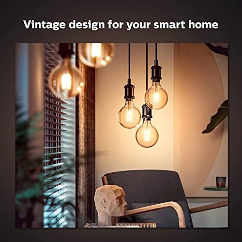 Philips Hue White Filament Giant Globe LED Smart Light Bulb 1 Pack [E27 Edison Screw] , with Bluetooth, Works with Alexa, Google Assistant and Apple Homekit.