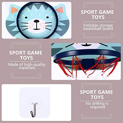 IMIKEYA cesta de basquete para pendurar na parede para porta de parede, mini cesta de basquete de pl
