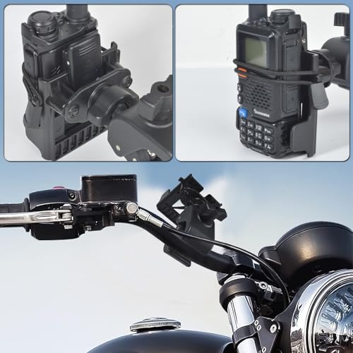 HYS Radio Scanner with Belt Clip Holder Clamp (0.79-1.97inchs) Mount for Mototrbo/Uniden Bearcat/Midland Handheld Radio Marine Radio, Walkie Talkie, Police Scanner w/Belt Clip & Knob Holder Base