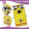 Feeshoppher Audio Overdrive Effect Pedal with Focus Control, Touch Sensitive Distortion Reverb Delay for Electric Guitar Amp, Metal True Bypass Stompbox, Yellow(A) #5