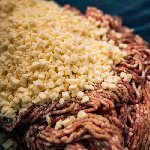Bearded Butchers High-Temp Mozzarella Cheese 2.5 lbs – Shelf-Stable 1/4" Cubes for Up to 25 lbs of Meat, 400°F High-Temperature Cheese – Ideal for Sausage Making, Brats, Snack Sticks, Burgers, and More - Thumbnail 3