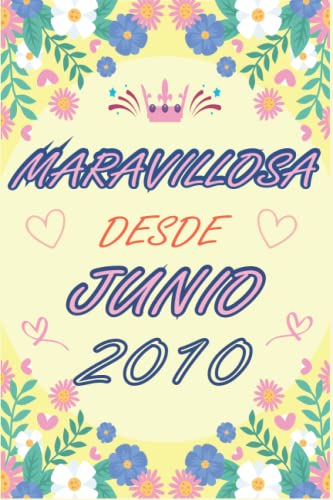 CUADERNO, MARAVILLOSA DESDE JUNIO 2010: Regalo de 12 cumpleaños para mujeres y hombres, ideas de 12 cumpleaños... un cumpleaños... divertido, cuaderno ... regalo de 12 cumpleaños para él/ella.