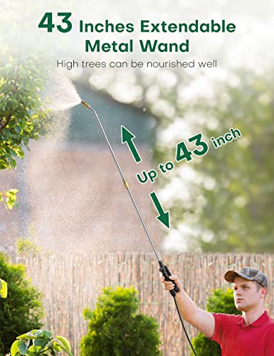Kimo 3 Gallon Garden Sprayer, 20V 2.0Ah Battery Powered Sprayer In Lawn And Garden W/ 3 Water Nozzles, 2 Extended Wands, No Manual Pump Yard Sprayer, Electric Backpack Sprayer For Weeding, Cleaning #TOP3