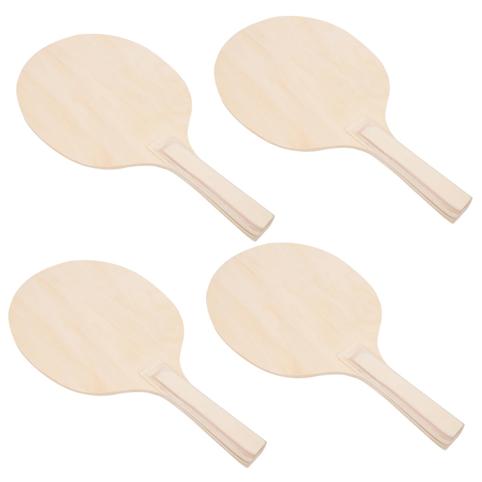 GANAZONO Set Racchette Badminton da Spiaggia 4 Pezzi in Legno Marrone