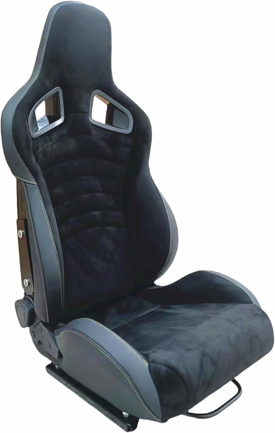 Customizable Racing Seats Universal Slider Black Suede Fiberglass Back Bucket Seats，race Car Seat