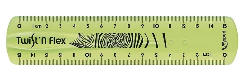 Maped Twist'N Flex Regla plana, 150 mm/15 cm, irrompible, transparente