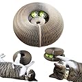 Magic Organ Cat Scratching Board,Cardboard Cat Scratchers with Balls,Cat Corrugated Paper Grinding Claw Scratching Board,Cats Interactive Toys with Toy Bells for Pet Kittens (1 PC)
