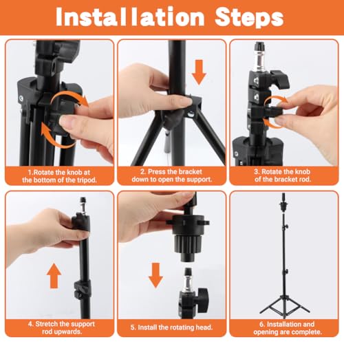 LVOERTUIG Wig Head Stand - Adjustable Mannequin Head Tripod for Hairdressing & Cosmetology Training (Head Not Included) - Thumbnail 6