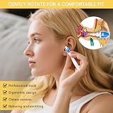 Ohrreinigungsset,360°Spirale Silikon Ohrreinige,Ohrenschmalz Entferner Kinder,Ohrreiniger für Erwachsene,Festsitzender Ohrenschmalz,Sicheres und Weiches Ear Cleaner mit 16 Abwaschbaren Ersatzköpfen