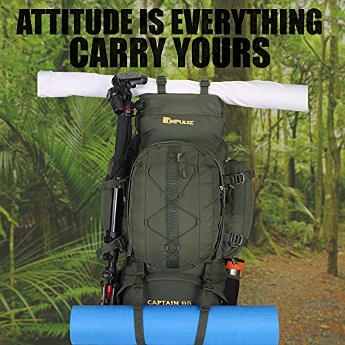 Impulse 95L Green Rucksack Bag for Men - Image 7