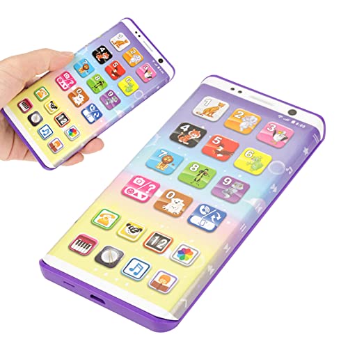 Jouet Smartphone Educatif Musical d'écran Tactile Double Affichage Portable Electronique Multifonctionnel Jeux D'apprentissage avec Son Ecran d'animation de Bande Dessinée Cadeau Bébé Enfant