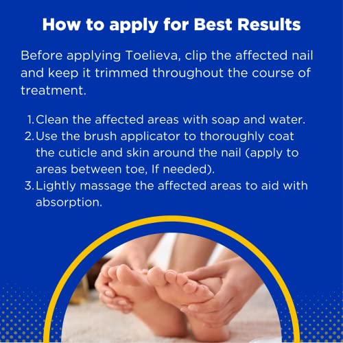 Baar Products - Toelieva Antifungal Liquid Solution - 25% Undecylenic Acid, Organic Olive Oil, Grapefruit Seed Extract - Maximum Strength - Fights Fungus Under & Around Toenails - 2 oz