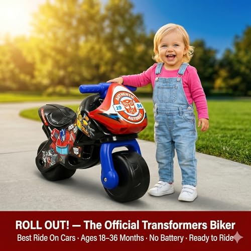 Image of Best Ride On Cars Transformers Foot-to-Floor Motorbike for Kids Ages 2-6 | Officially Licensed Toddler Ride-On Toy with Wide Wheels, Lightweight Design & Durable Frame | Safe Indoor /Outdoor Fun