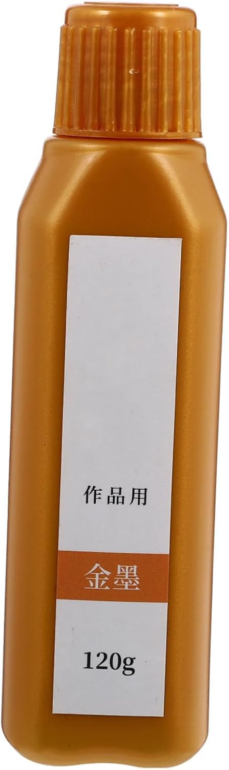 DOITOOL Traditional Calligraphy Ink Bottle Gold Ink for Chinese Brush Painting and Writing Fade Resistant for Beginners and Professionals and Smooth Flowing for Artistic Projects