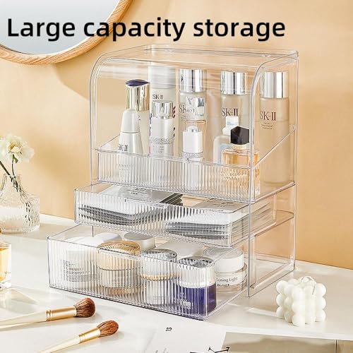 PLINJOY-Makeup-Storage-Organizer-Box-Cosmetic-Display-Cases-Dustproof-and-Waterproof-Cosmetic-Organizer-Countertop-Skincare-Organizer