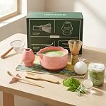 VONATES – Matcha Set, 9er Macha Tea Set - Kirschblüten Matcha Schale, 