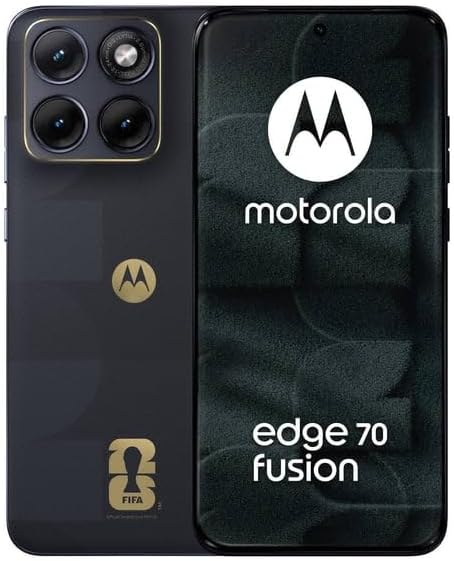 Moto Edge 70 Fusion 5G Ai (Compatible with Tmobile Mint Tello & Global) (256GB+8GB) NFC 50MP 4K Triple Cam Dual Sim 6.8" Curved XT2605-3 Latino American Version (Slihouette Blue FIFA Edition)